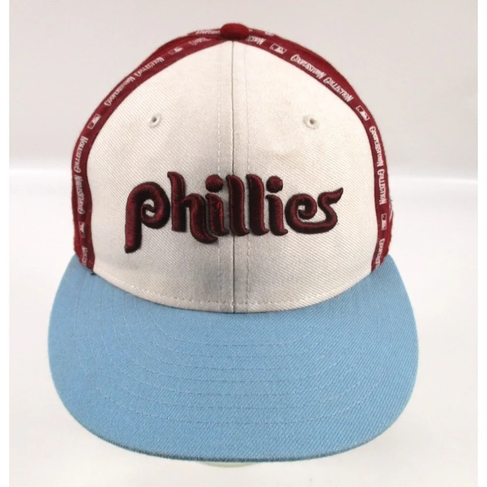 Vtg Philadelphia Phillies Twins Enterprise Cooperstown Collection Hat Sz 7‎ 3/8